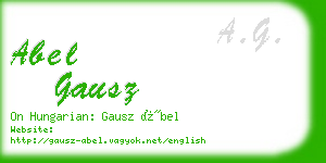 abel gausz business card